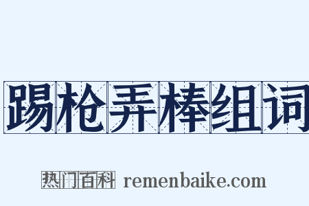 踢枪弄棒组词是什么意思的图片